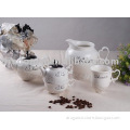 ceramic tableware,dinnerware,teaset,sugar pot,milk jug,teapot,pitcher